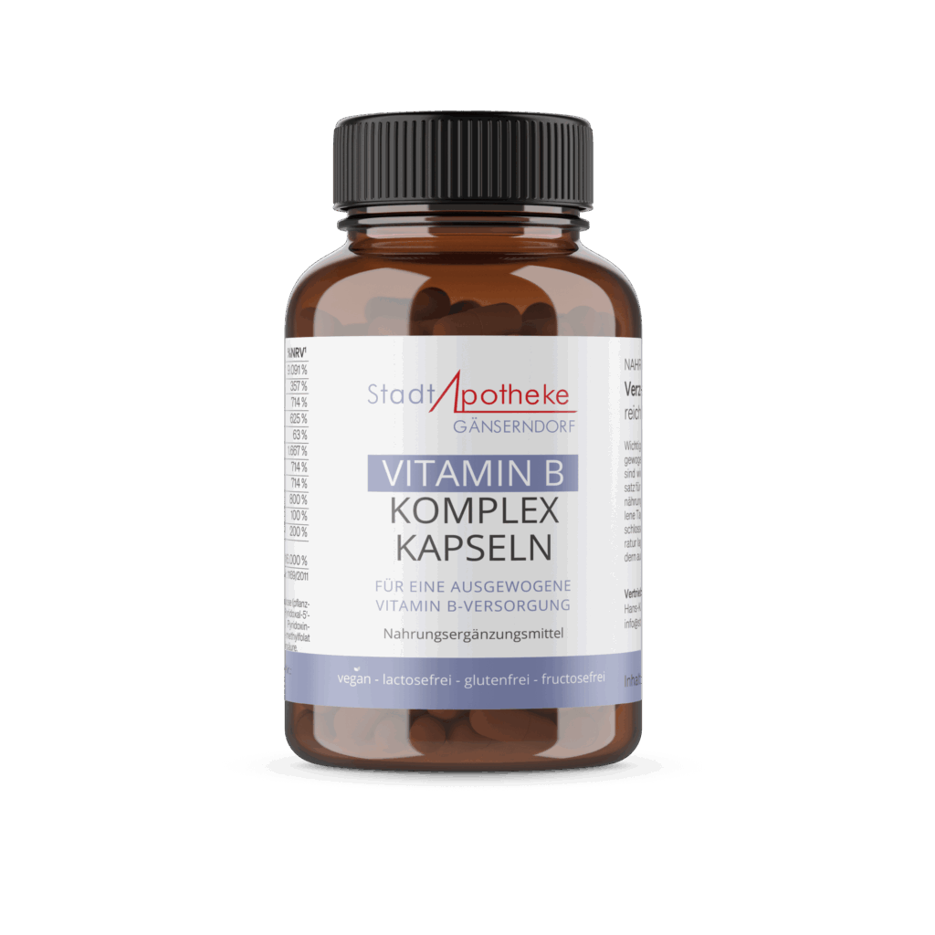 Nahrungsergänzungsmittel Vitamin B Komplex Kapseln Stadtapotheke Gänserndorf
